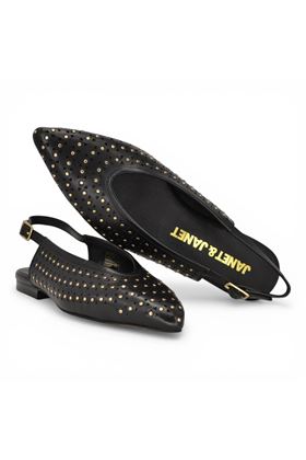 Slingback Janet & Janet in pelle colore nero. JANET & JANET | 712-787